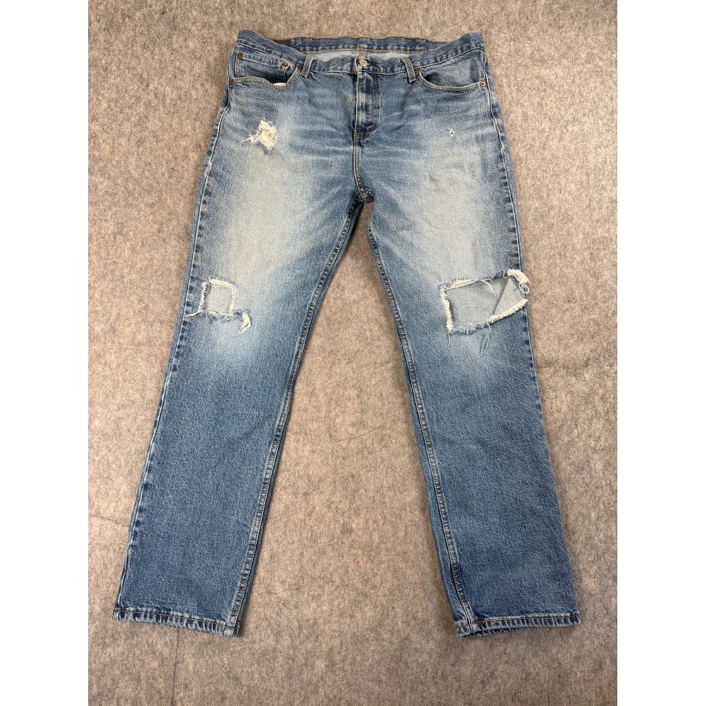 Levis 511 Slim Jeans Womens 38x30 Blue Cotton Distressed Grunge Boho 511-2387